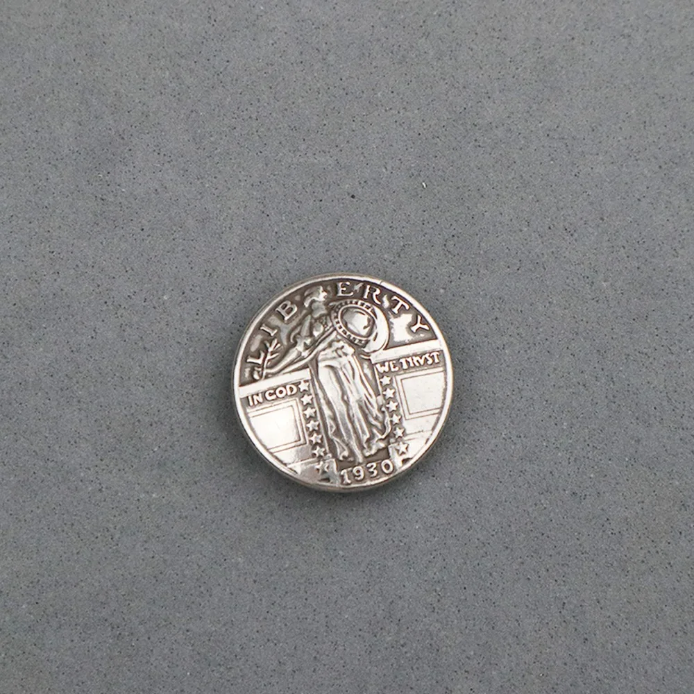 

DIY Leathercraft Hardware 1''(25mm) American Antique Silver Plated Dollar Coin Concho 606731S-25