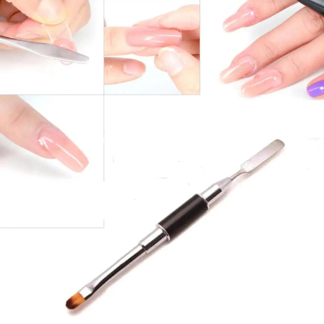 Brush Head Handle Liner Poly Tools Gel Nailbrush Nail Pen Pens with Home UV Salom etc Use Double Art | Красота и здоровье