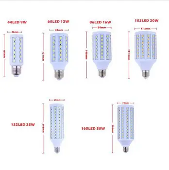 

SMD 5050 E27 LED Corn Bulb Light Lamp 9W 12W 16W 20W 25W 30W 110V 220V Warm White / Cool White 360 Degree Angle Spotlight