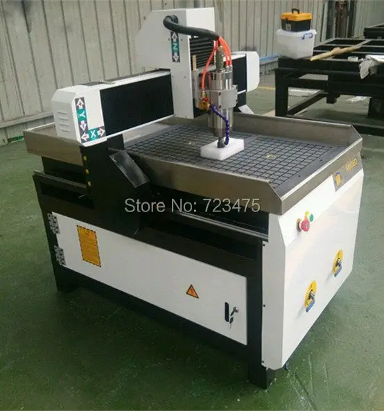 Мини 3d cnc маршрутизатор 6090 с 2.2KW шпиндель Mach3 watar бак стол для