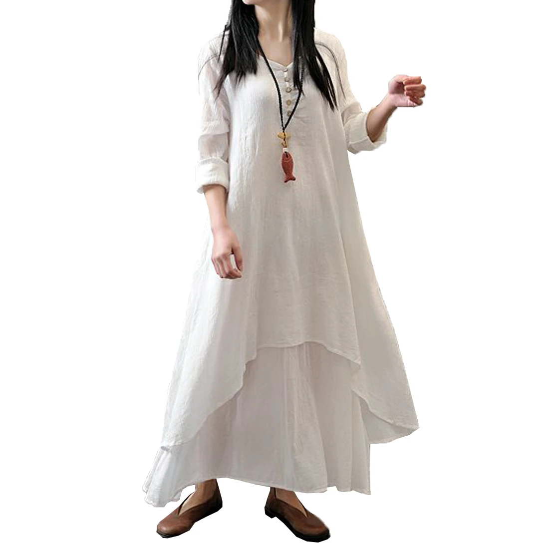 Winter Dress 2018 New White Vestido Casual long sleeve Dresses Women