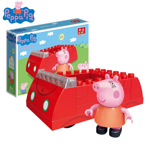 Свинка Peppa, Джордж, кирпичные строительные блоки, игрушка Peppa, семья, друзья, игровая площадка, сцена, детские развивающие игрушки, подарок, оригинальная посылка - Цвет: 4