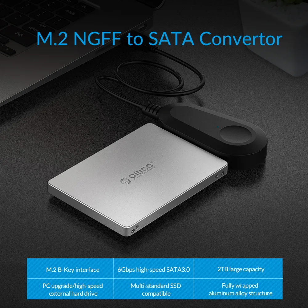 Переходник ORICO 2 5 дюйма M.2 NGFF на SATA 3 0 SSD 6 Гбит/с|Корпус жесткого диска| |
