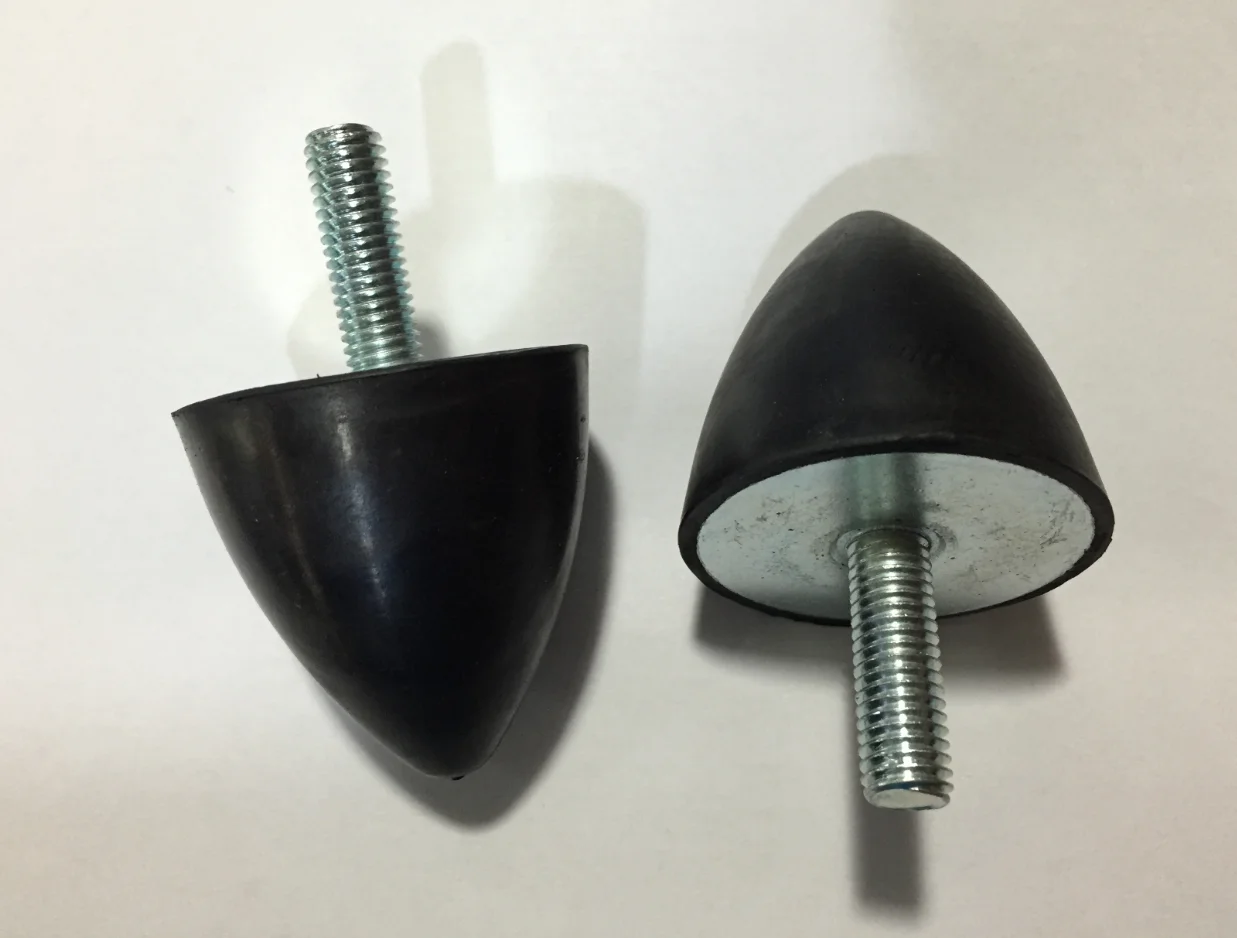

M10 thread M10*30 D50*H50 VP rubber damper vibration pyramid rubber shock absorber Tapered Cone crash pad Conical shock screw