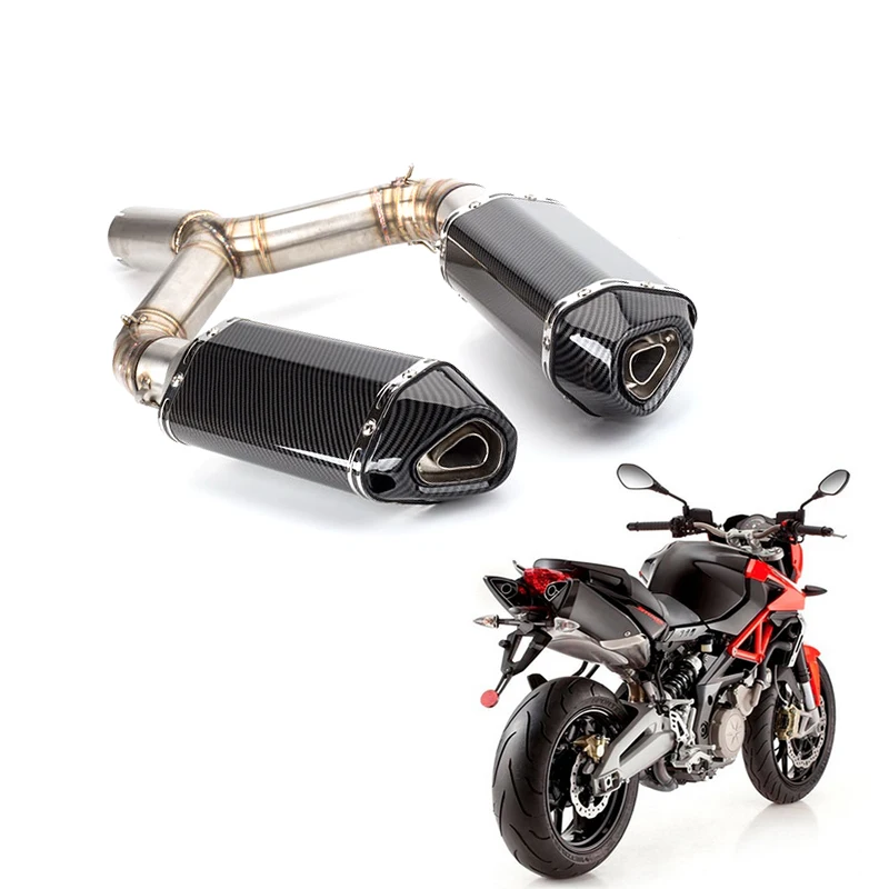 Выхлопная труба из углеродного волокна для мотоцикла Aprilia SHIVER 750 shiver750 с