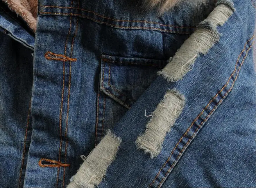 ژاکت جین خزدار کلاسدیم CLASSDIM Jean Jackets 27