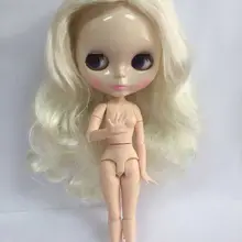 Стоимость цельная кукла без одежды blyth кукла белые волосы фабрика кукла подходит для DIY Изменить игрушка BJD для девочек