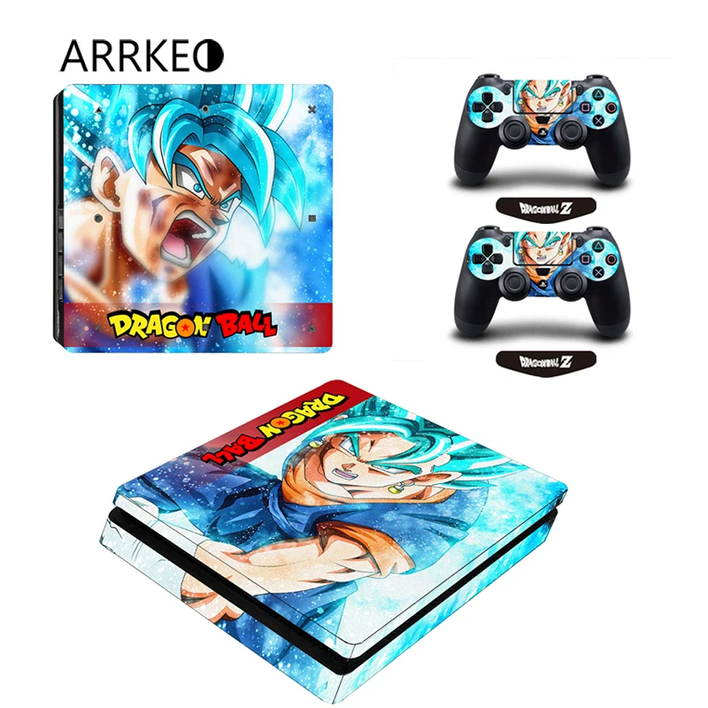 ARRKEO Dragon Ball Vegetto Защитная Наклейка Обложка для PlayStation 4 PS4 Slim консоль и 2 шт.
