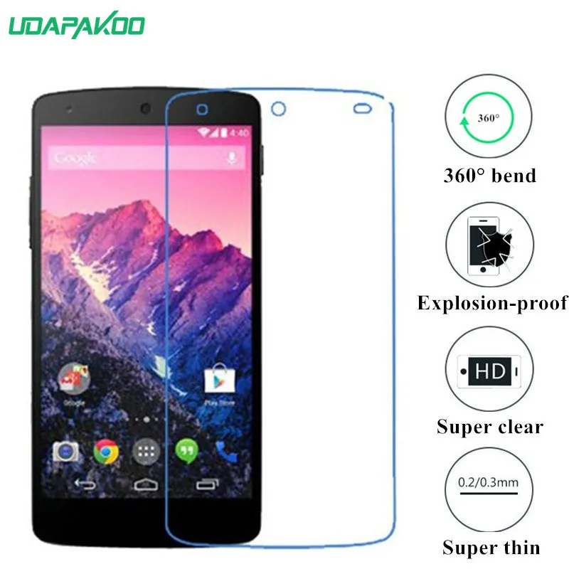 Udapakoo прозрачная закаленная (мягкое стекло) пленка для LG Google Nexus 5 E980 D820 D821 нано