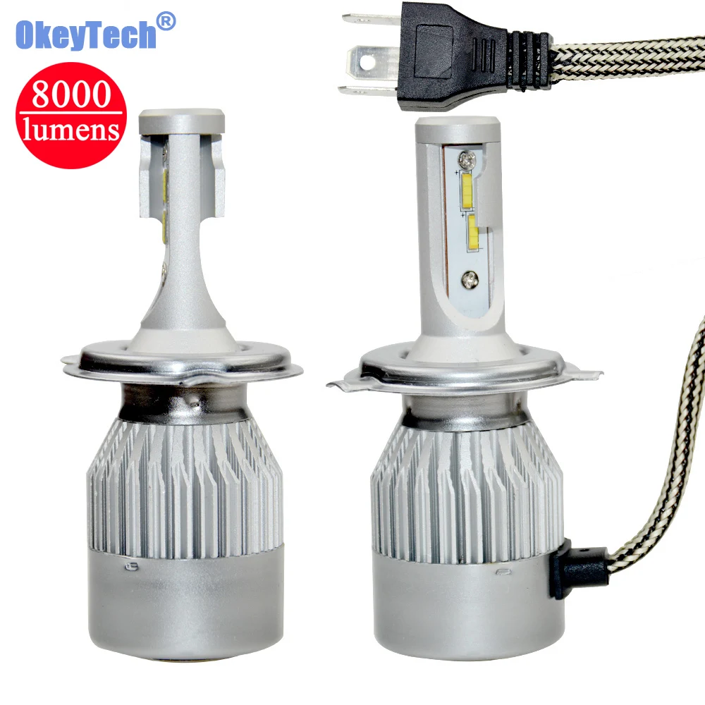 2pcsset H4HB29003 Headlight Bulbs 72W 6000K CSP Chip LED 9~36V Head lamp Fog Light 8000LM HiLo Beam 360 Degrees Brightness