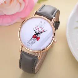 Relogio feminino Новинка 2019 года relojes детские часы с рисунком из мультфиломов Жираф часы с животным модные детские милые кожаные кварцевые часы