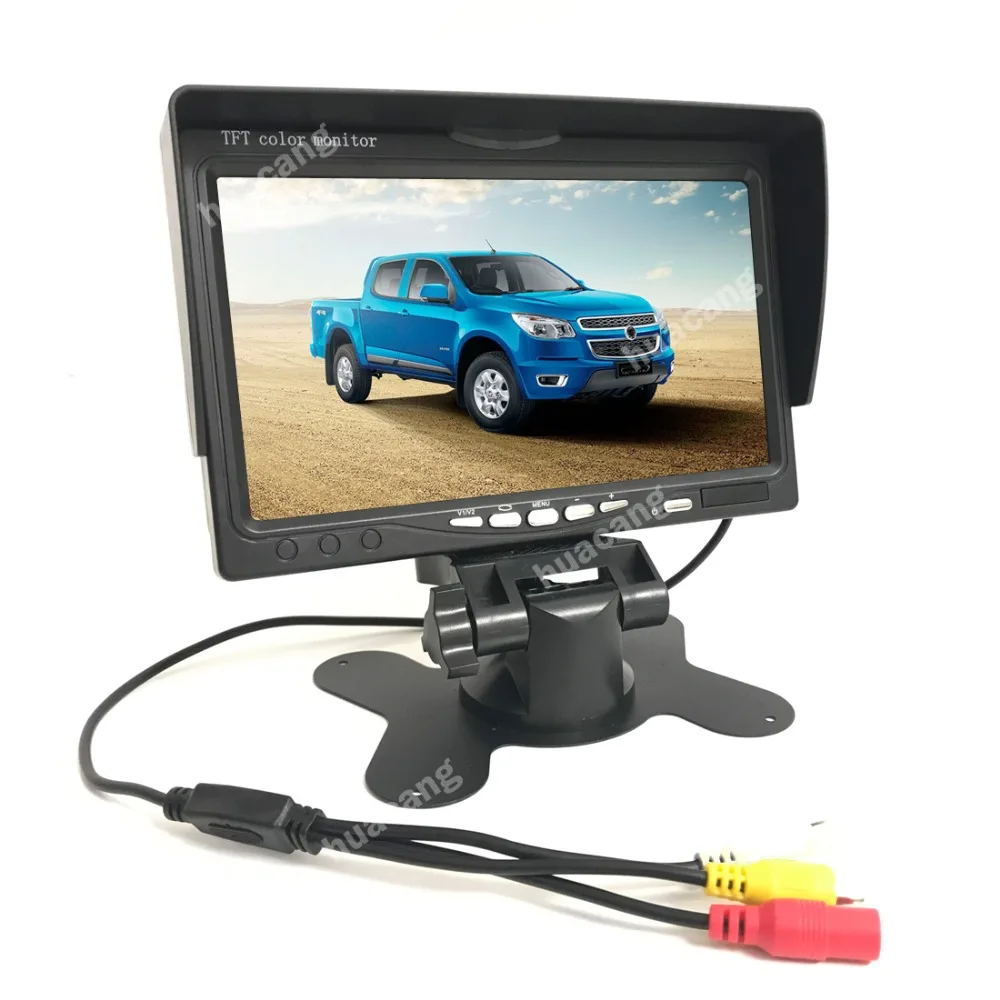 12 V-24 V 7 дюймов TFT ЖК-дисплей HD Цвет монитор " 2ch видео вход заднего хода автомобиля заднего вида резервного копирования Экран