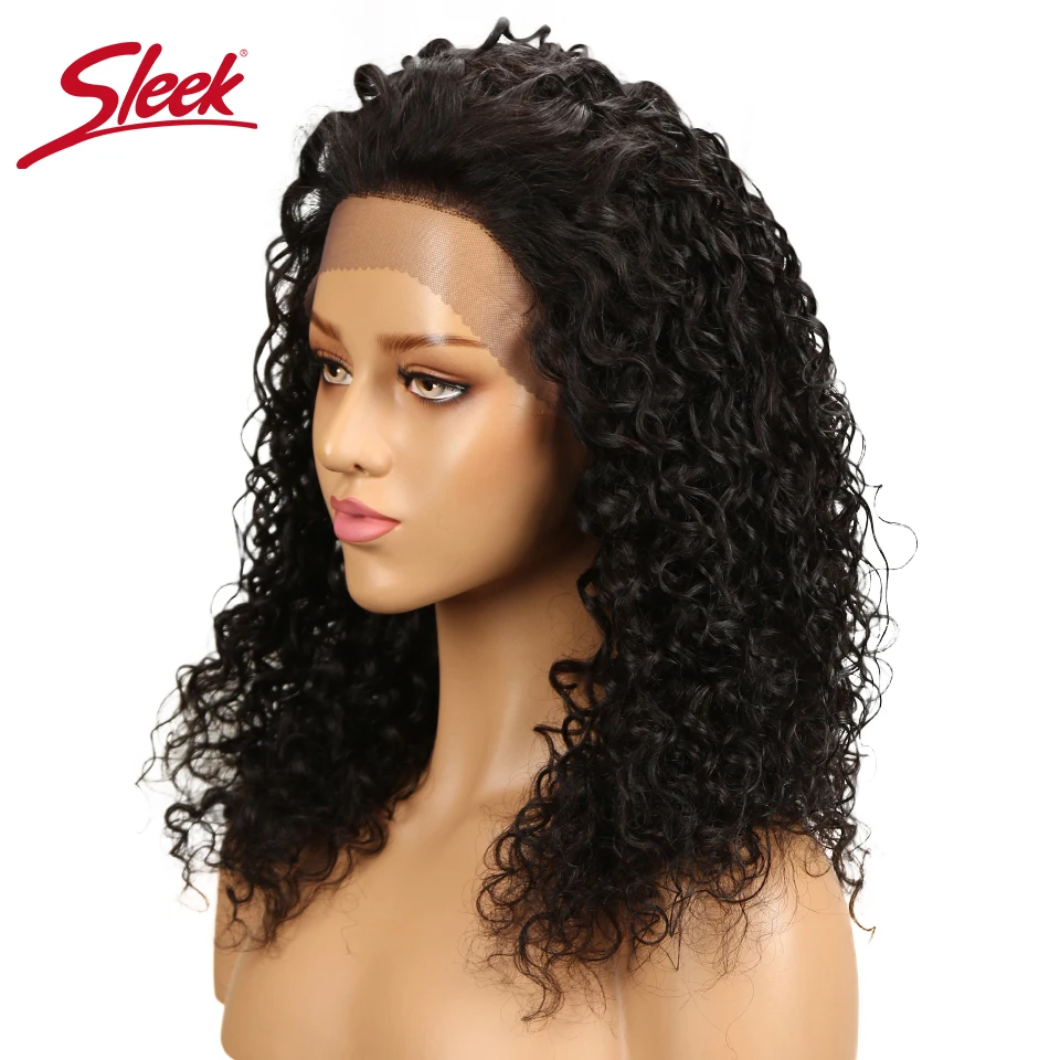 

Sleek Brazilian Curly Human Hair Wig Afro Kinky Curly Lace Front Wig 4*4 Remy Curly Wigs Cheap Perruque Cheveux Humain