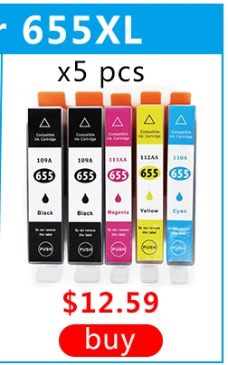 Substituição do Cartucho de Tinta para hp Hp655 para Deskjet Befon Compatível 4615 4625 4525 6520 6525 6625 Impressora 655 3525 5525 4 High Quality Computador e Escritório