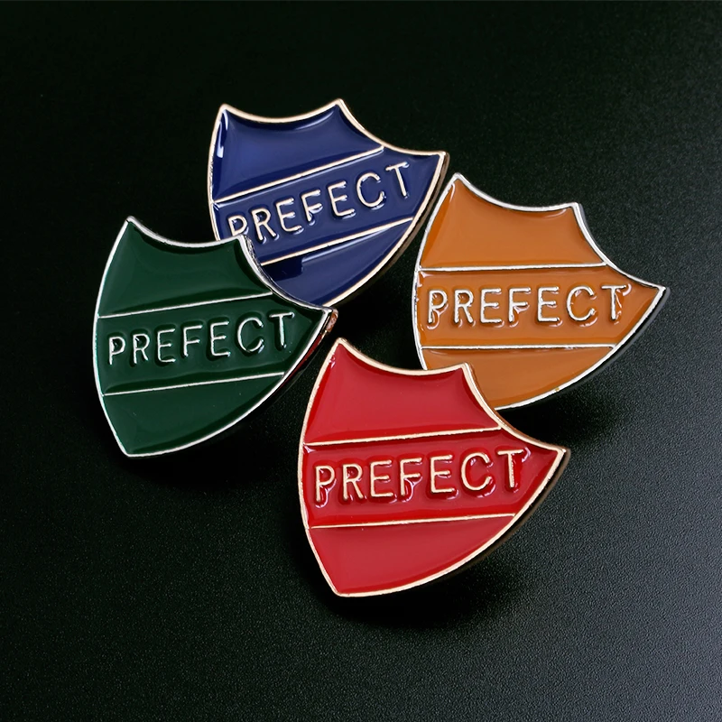 Red Prefect Badge For Schools Gold Plated Pin Badge