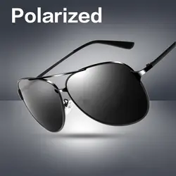 Крупногабаритные поляризованные очки Для мужчин бренд ретро вождения пилота солнцезащитные очки для Для мужчин оттен
