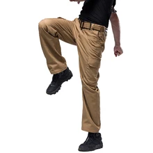 Городские военные тактические брюки карго, мужские армейские брюки SWAT, быстросохнущие, много карманов, Стрейчевые хлопковые мужские штаны для походов на открытом воздухе