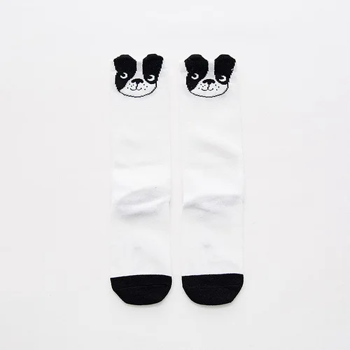 Черно-белые гольфы в горошек для маленьких девочек Новинка года, детские носки милые длинные хлопковые детские носки для мальчиков, школьный Носок, meias - Цвет: C575 White