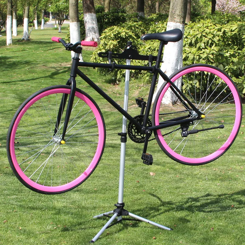 Newest!!! Aluminum Alloy Bike Repair Stand Adjustable Fold Bike Rack Holder Storage Bicycle Stand Bicycle Repair Tools