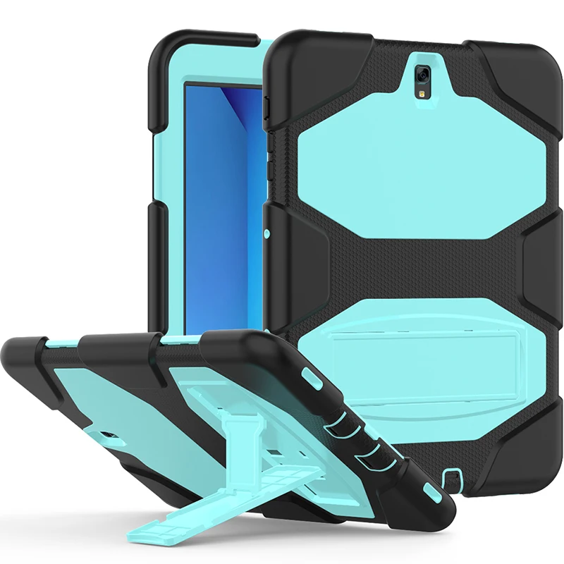 

Anti-Dust Silicone Hybrid Case PC Back Cover with Kickstand for Samsung Galaxy Tab S3 9.7 inch T820 T825 SM-T820 Tablet+Stylus