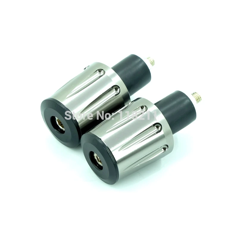 Titanium 7/" 22 мм CNC универсальная рукоятка мотоцикла концы руля ручки для Yamaha YZF R1 R6 r3 tmax 530 500 mt 07 mt 09 fz07 fz09 - Цвет: Titanium