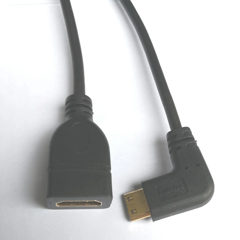 Вверх вниз вправо влево угловой мини HDMI к HDMI мужчин и женщин кабель 10 см для ноутбука ПК HDTV Тип C Hdmi мини HDMI угол адаптера