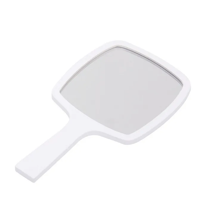 Baratos Espejo acrílico para maquillaje portátil regalos de boda personalizados negro blanco 2 colores