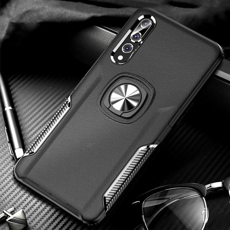 

Shockproof Bracket phone case For huawei P20 lite pro funda silicone pc ring holder stand back cover for huawei Nova 4 3 3i case