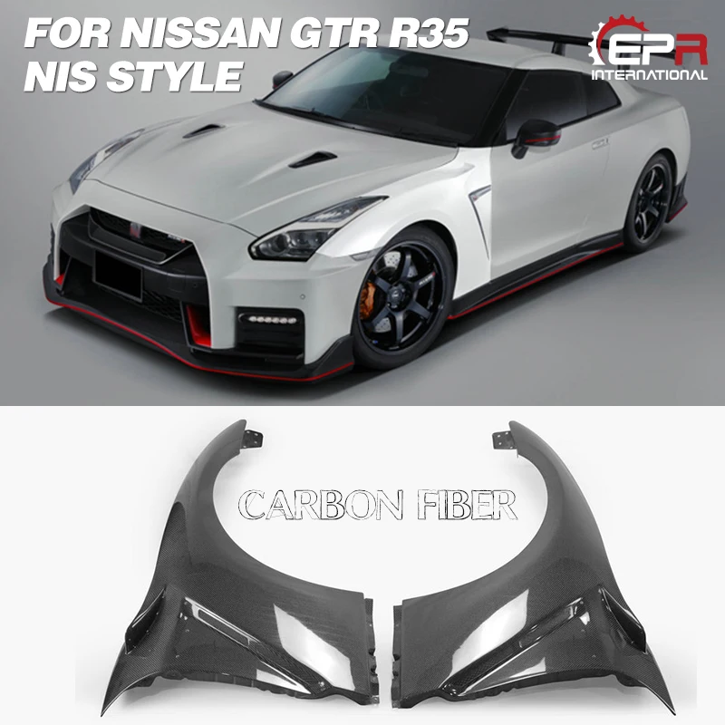

Carbon Front Fender For Nissan R35 GTR CBA DBA NI Style Carbon Fiber Front Fender Body Kit Tuning Trim For GTR R35 Racing