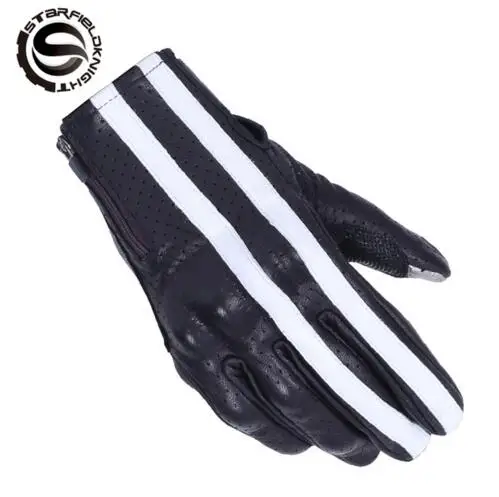 Free shipping SFK motorcycle leather gloves Touch Screen Men Goatskin Leather Glove Cycling Racing Full Finger Motorbike glove