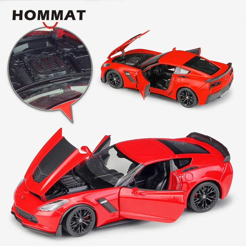 Hommate моделирование 1/24 2017 Chevrolet Corvette Z06 модель автомобиля сплав металла 1:24 Diecasts & Toy