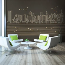 Custom 3d wallpaper simple atmospheric gold lines urban architecture TV background wall - silk waterproof material Custom 3d wallpaper simple atmospheric gold lines urban architecture TV background wall - silk waterproof material