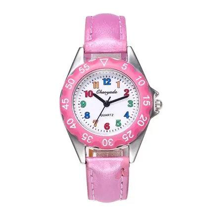 Новая горячая распродажа модные детские милые Мультяшные часы для девочек chaoyada часы для мальчиков Детские Кварцевые часы для студентов кварцевые часы - Цвет: pink