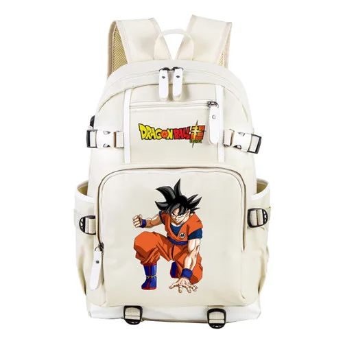 Style 3 Dragon Ball Z Son Goku бежевая сумка для книг рюкзак для ноутбука вещевой мешок для путешествий школьная сумка, рюкзак для мальчиков и девочек дневной пакет с usb-портом - Цвет: Style 3