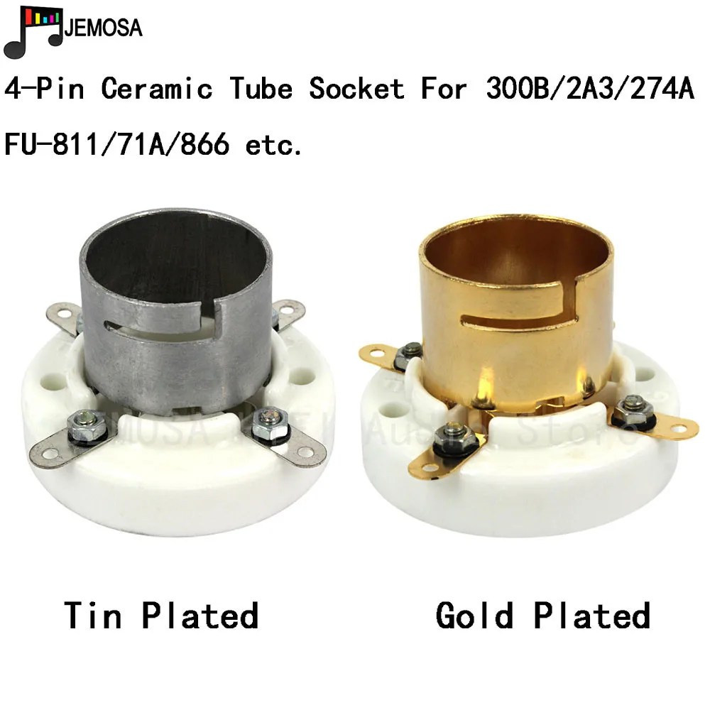 

1 шт., керамическая трубчатая розетка, 4 контакта, электронная трубка, розетка для вакуумной трубки 300B 2A3 FU-811 274A 71A 866, бесплатная доставка