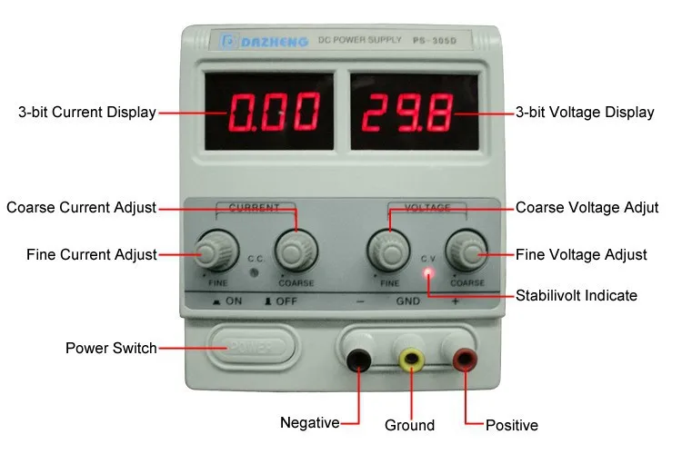 Источник стабилизированного напряжения даженг 30V 5A переменная источник постоянного тока Питание цифровой Дисплей PS-305D 110 V/220 V