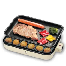 220 V 800 W многофункциональный Электрический гриль-машина электрическая сковорода утюга Кальмар Осьминог шарики производитель с 2 пластинами