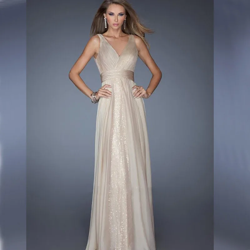 

Miyahouse Summer Sexy Sleeveless Backless High Waist Floor-Length Dress For Female V- Neck Dress Women Solid Color Dress Female