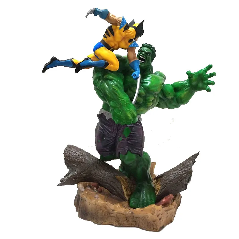Marvel Superhero X-Men Hulk Vs Wolverine 1/6 Scale Statue Collectible Action Figure Model Painted PVC Toys Gifts For Children