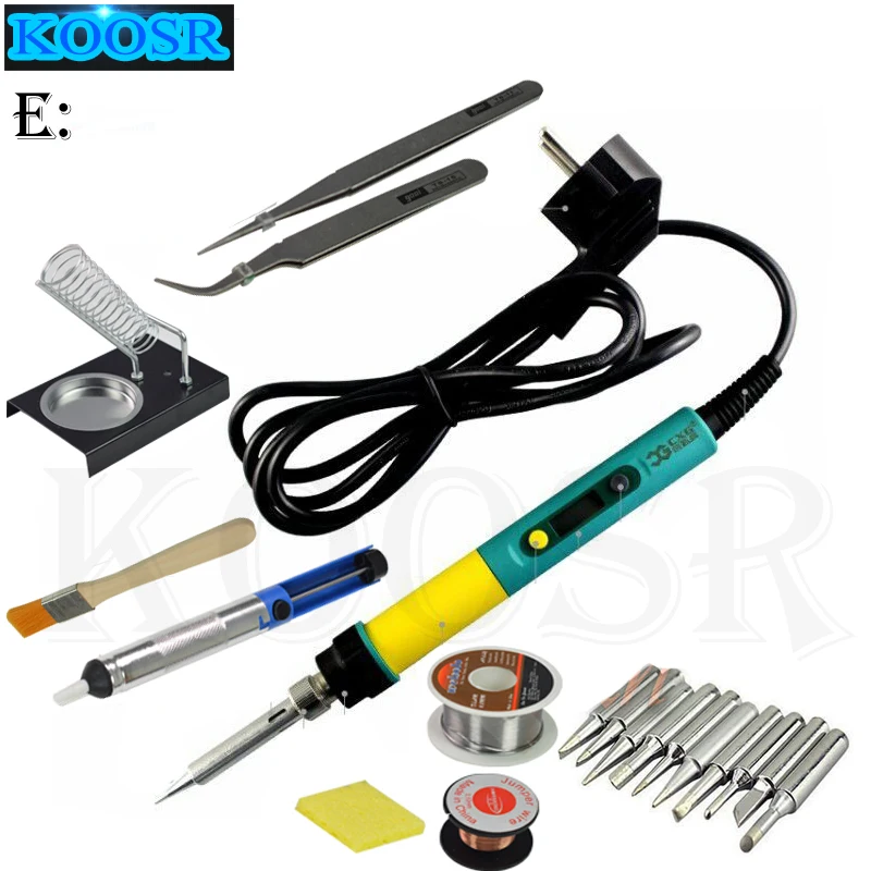 

LED Temperature Adjustable Electric Soldering Iron 220V 100W Internal Heating Soldering Station 936D Updated Version CXG 936D+