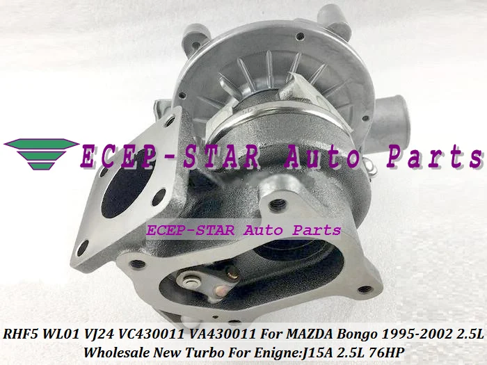 RHF5 WL01 VJ24 VC430011 VA430011 VB430011 Turbo Turbine Turbocharger For MAZDA Bongo 1995-2002 Engine J15A 2.5L 76HP (3)
