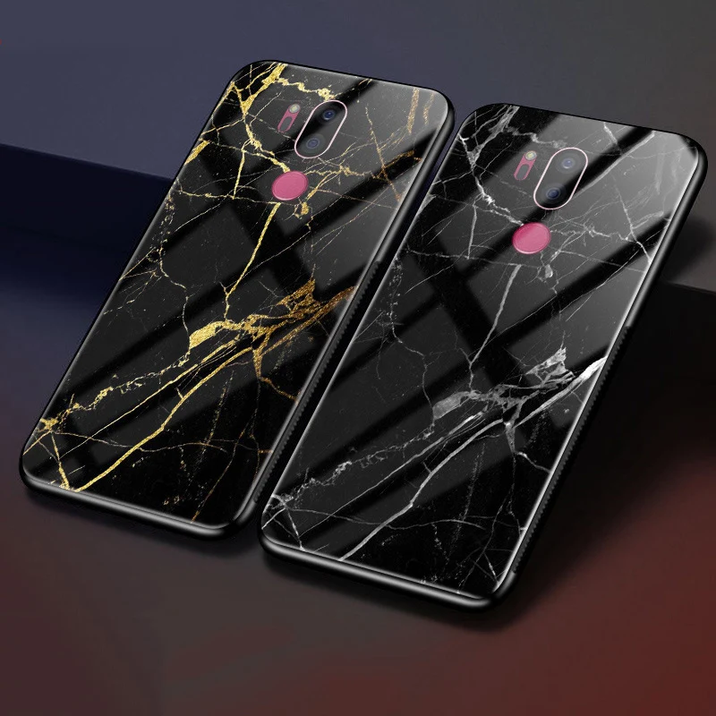 Для LG G7 ThinQ чехол оргстекло PC чехол для телефона черный ТПУ бампер чехол для LG G7 G710 G7 Fit 6,1 ''анти-шок телефон оболочка стекло