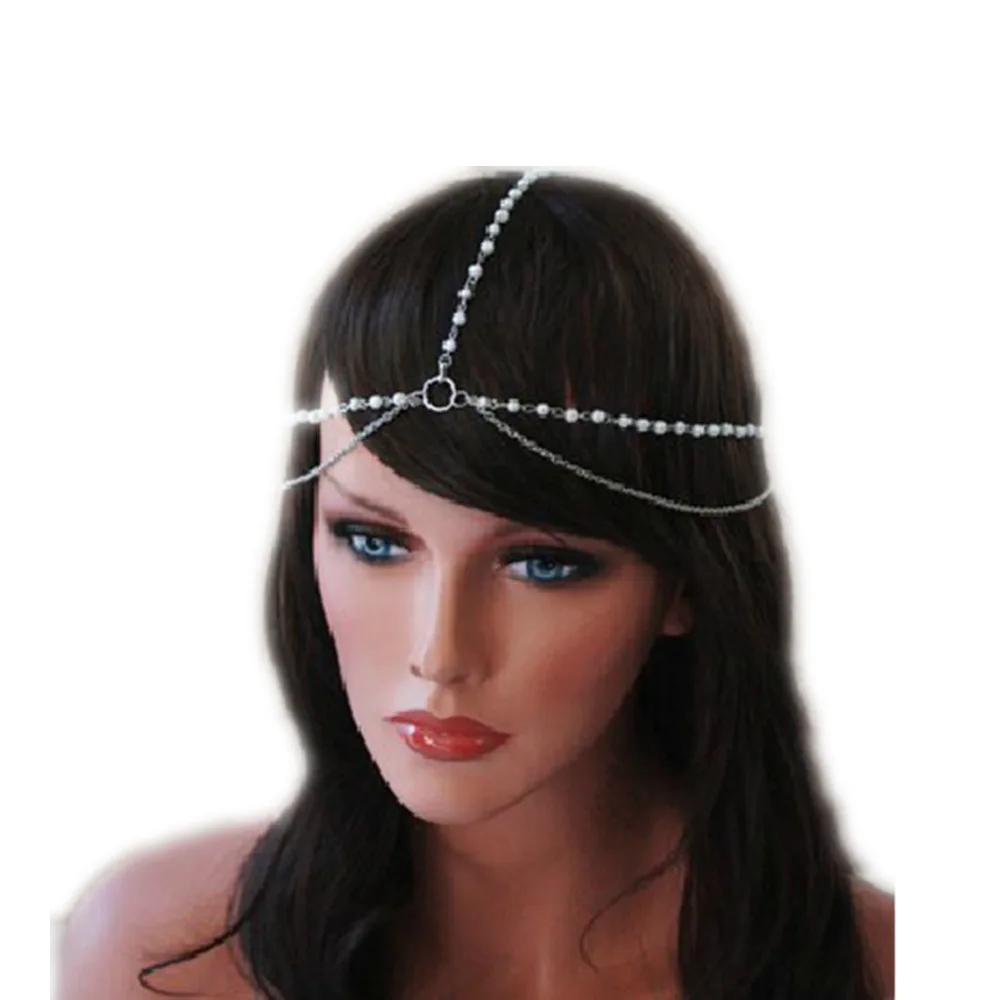 Pearl Gold Chain Hairband Hair accessories Crown Hair jewelry Headband