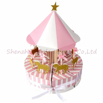 

OurWarm 10pcs Candy Box Carousel Wedding Gift Box Unicorn Party Wedding Favors Baby Shower Birthday Party Decorations Kids