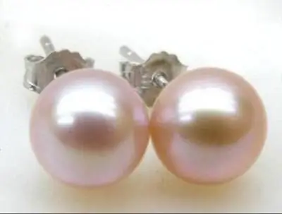 

10-11mm natural round south sea pink pearl earring stud