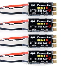 4 шт. FVT LITTLEBEE BLlheli-s весна 30A ESC 2-6S поддержка Mulitshot DSHOT Oneshot42 OneShot125 Мультикоптер