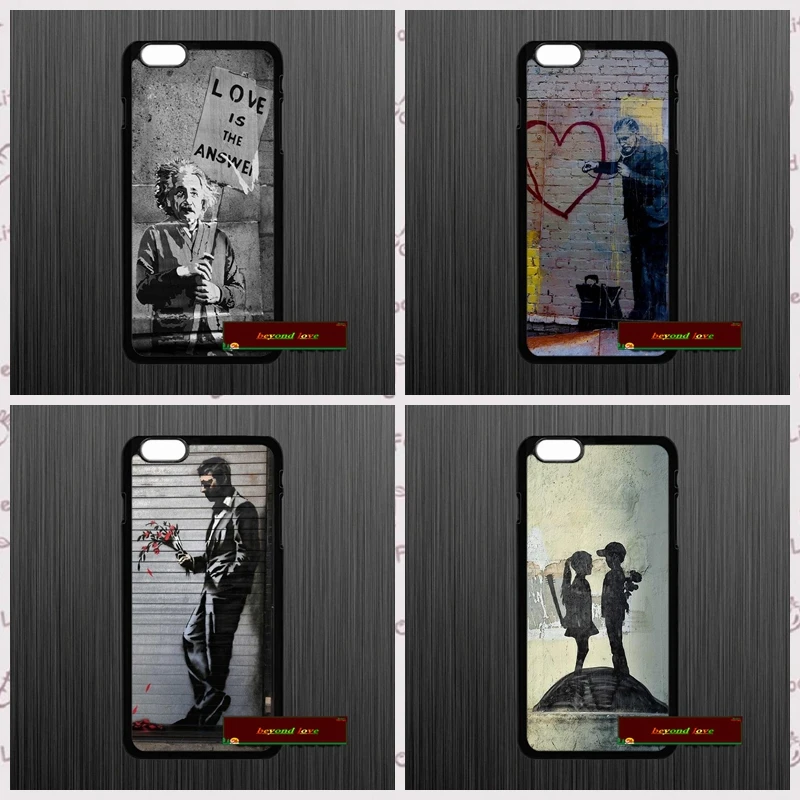 Стрит-арт бэнкси граффити телефон случаях обложка для iphone 4 4s 5 5S 5c se 6 6s 7 плюс 4.7 5.5 #