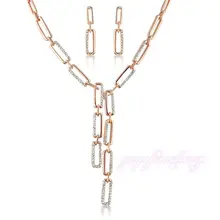 Mytys Circón Ajuste Invisible Enlace Joyería de Cadena de sistemas Amarillo y blanco plateó sistemas de La Joyería N1327 N1326
