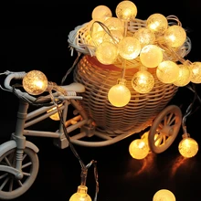 1x 2.5m 20 LED Pendant String Light Battery Waterproof Crystal Balls Bubble Christmas Wedding Decoration Luminary Twinkle Strip