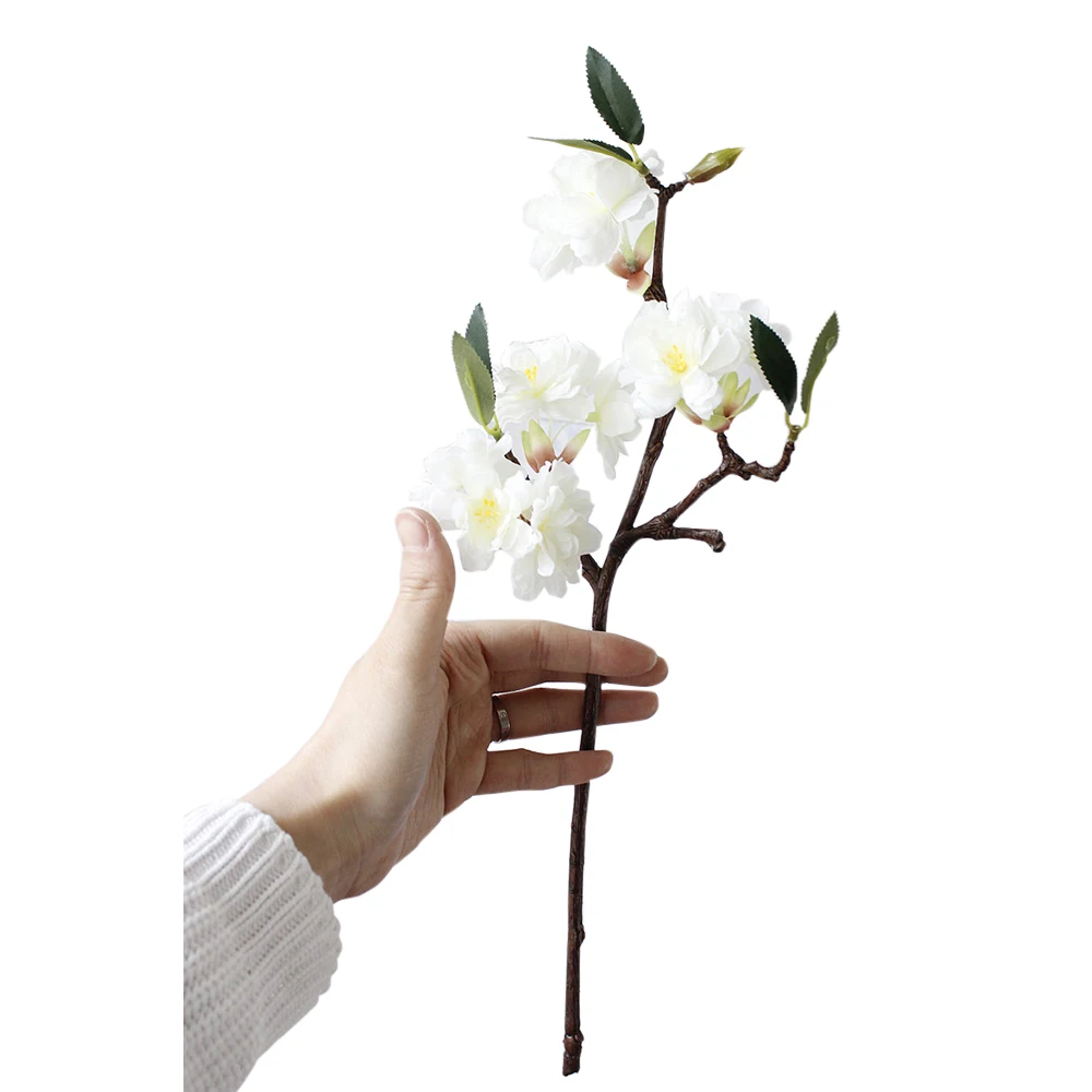 Artificial Flower High Quality Silk Cherry Bouquet for Wedding Home Decoration DIY Scrapbooking Wreath Craft Flowers